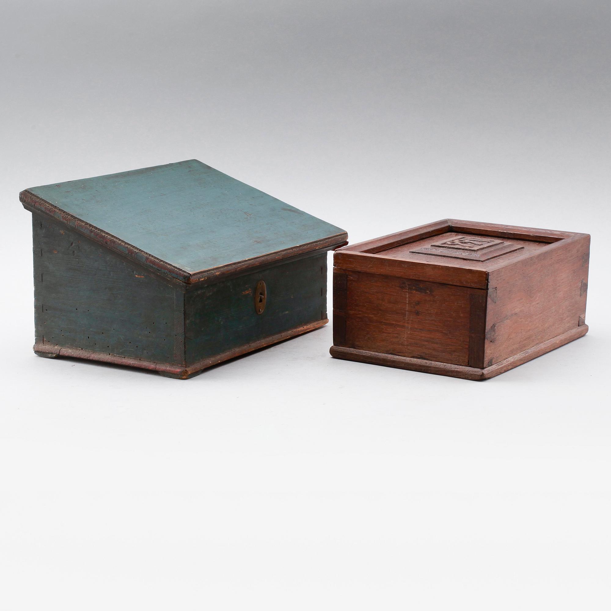 SKRIN, 2 st, allmoge, 1800-tal.