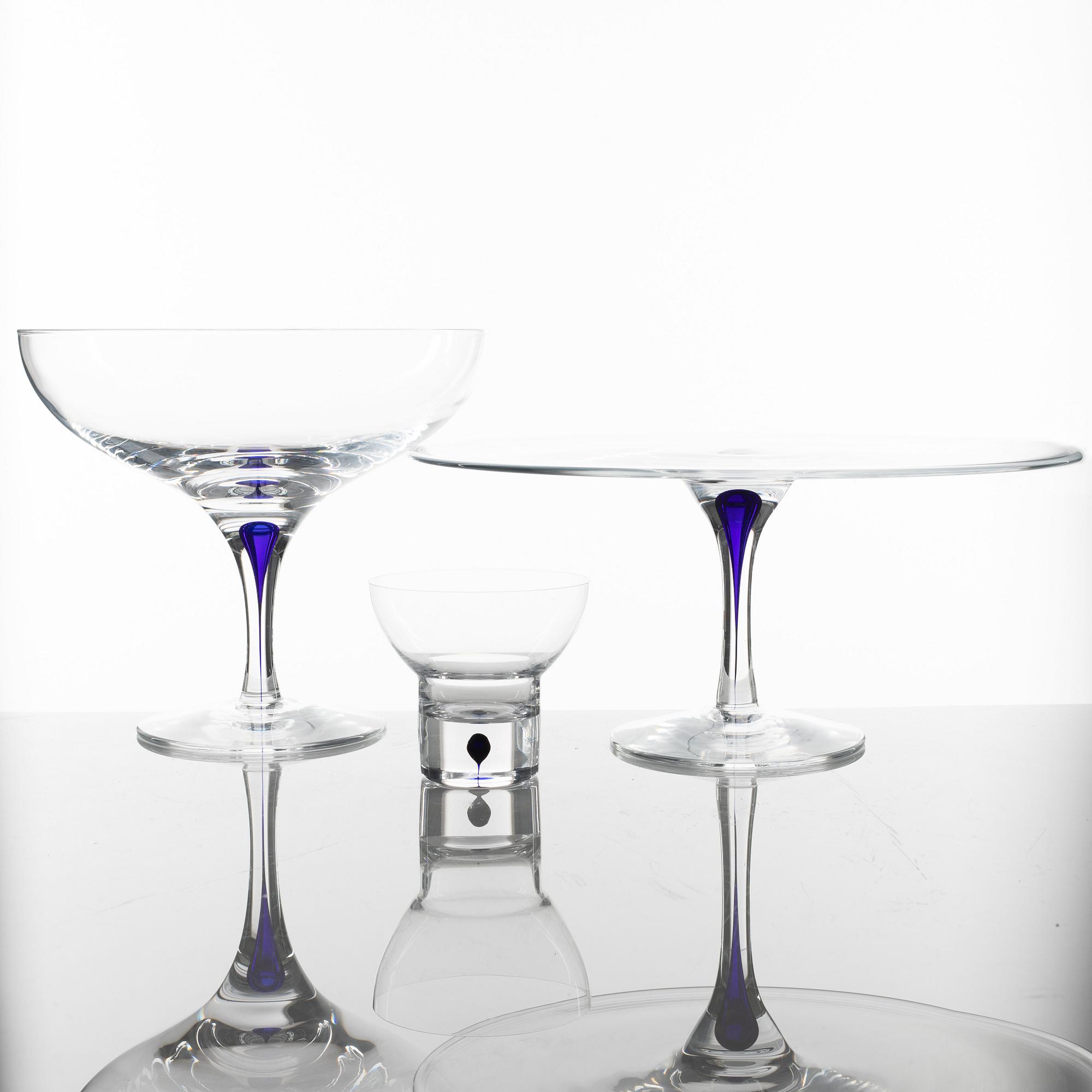 Erika Lagerbielke, glasservis, 120 delar, "Intermezzo", Orrefors.