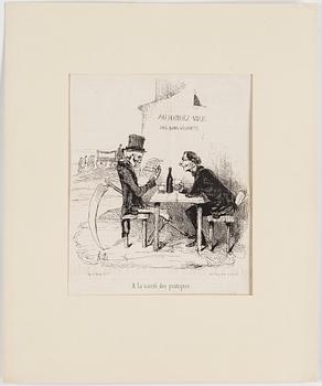 HONORÉ DAUMIER, lithographs, 7, stamped signature.