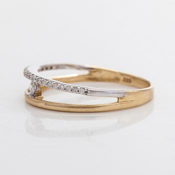 Ring, 14K guld och diamanter.