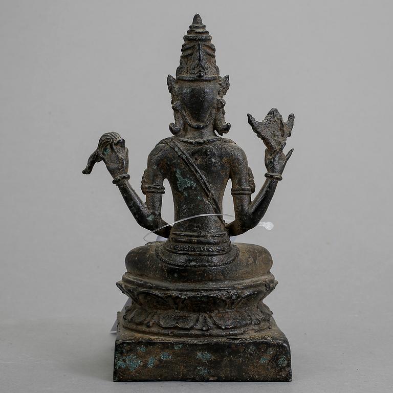 FIGURIN, patinerad brons, möjl Indonesien, 1800/1900-tal.
