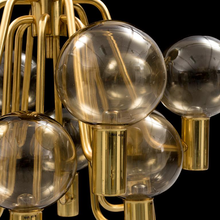 HANS-AGNE JAKOBSSON, a 1960's brass ceiling lamp.