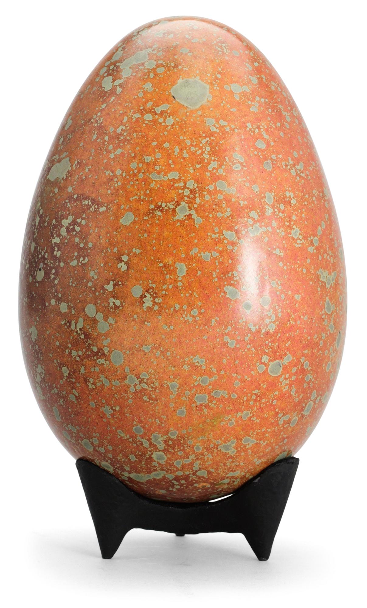 A Hans Hedberg faience egg, Biot, France.