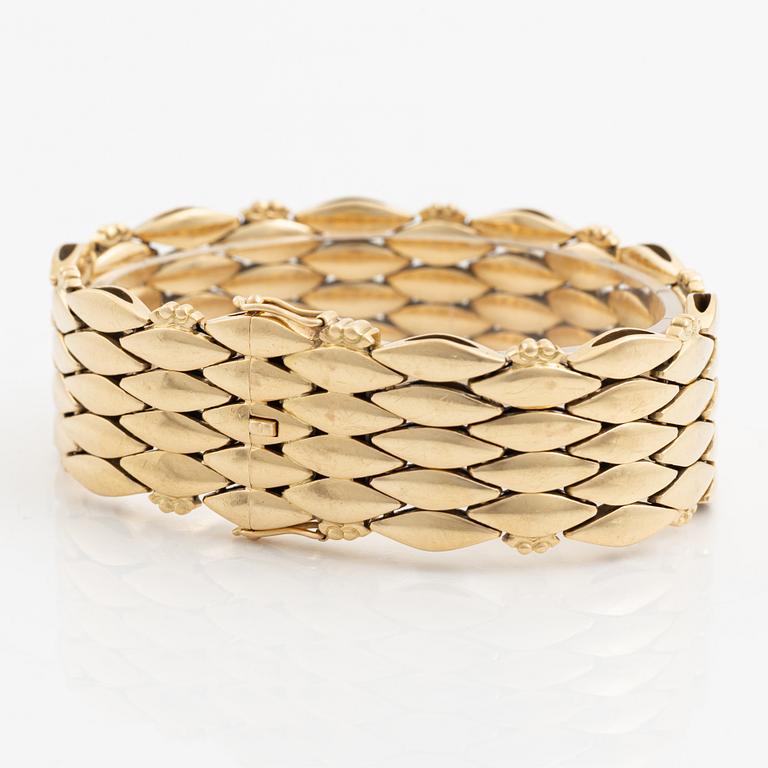 Harald Nielsen, an 18K gold bracelet, Georg Jensen post 1945, design 350.