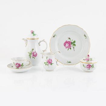 A 10 piece coffee porcelain service, Meissen and Fürstenberg, Germany.