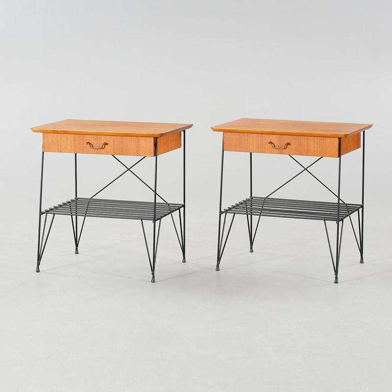 A pair of 1950/60s bedside tables.