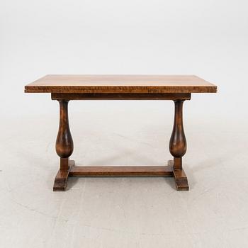A 1940s birch dining table/library table.