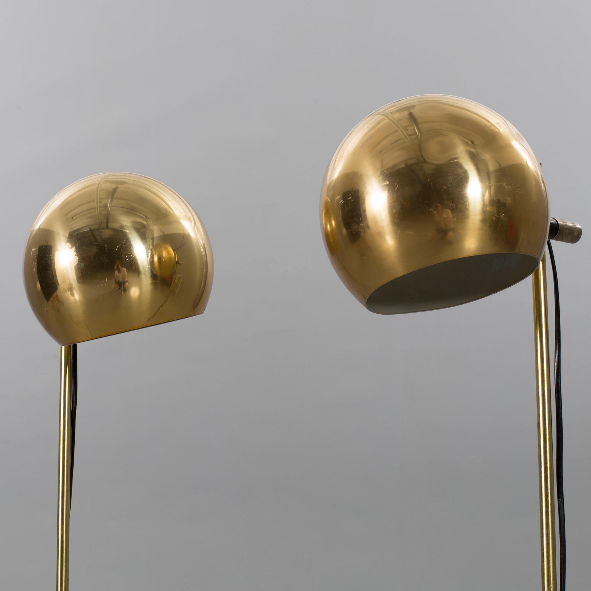 GOLVLAMPOR, ett par,  HEMI, 1900-talets andra hälft.