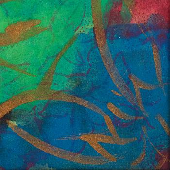 NELL WALDEN, mixed media on paper.