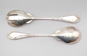 SERVERINGSBESTICK, 2 delar, silver, K Anderson, Stockholm 1905. Vikt ca 164 gram.