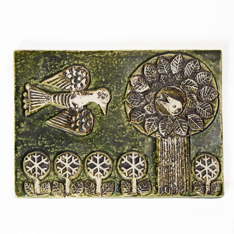 Lisa Larson, a stoneware wall relief, Gustavsberg.