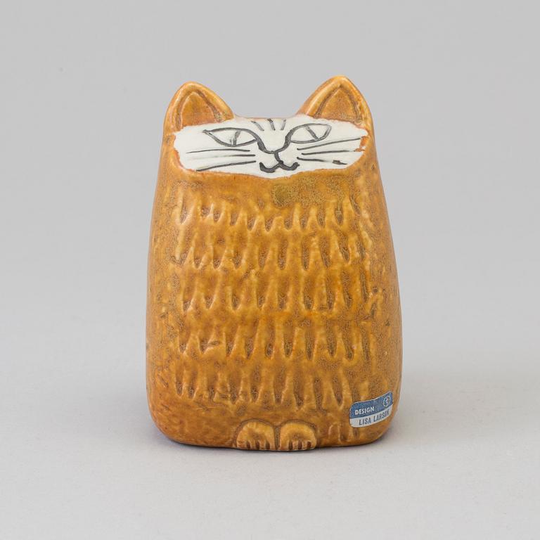 LISA LARSON, stengods, "Liten katt", Gustavsberg, specialupplaga 1965.