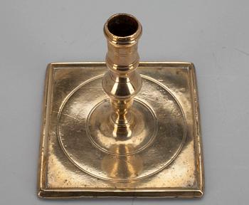 LJUSSTAKE, mässing, barock, 16/1700-tal.