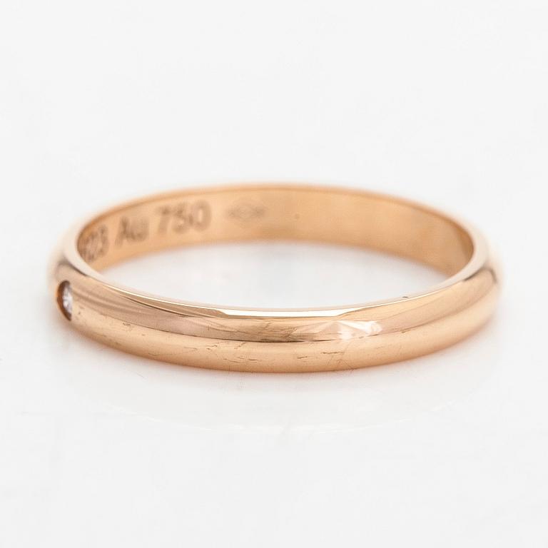 Cartier, ring, "1895", 18K guld med en diamant. Med certifikat.