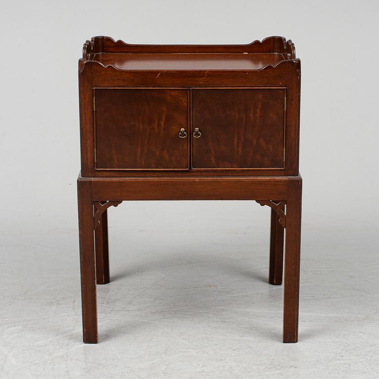 BEDSIDE TABLE, probably England, second half of the 20th century.