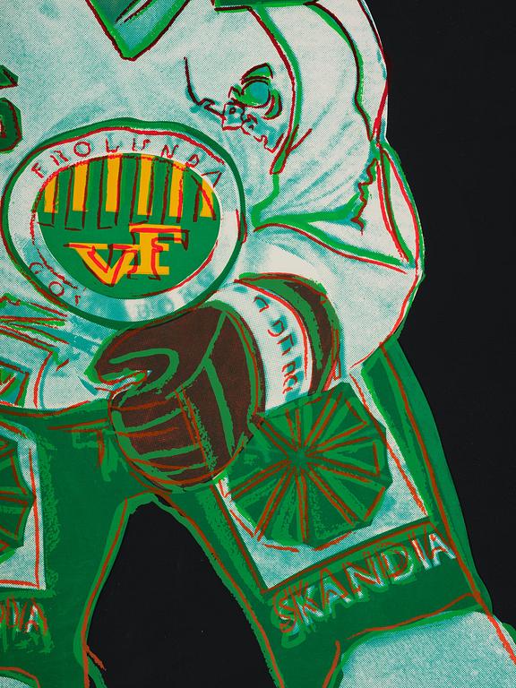 Andy Warhol, "Frölunda Hockey Player".