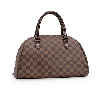 LOUIS VUITTON, a Damier Ebene canvas tophandle bag, "Ribera Satchel".