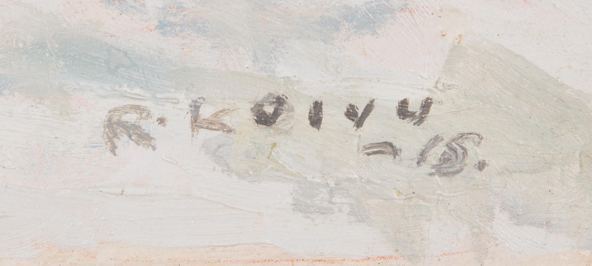 Rudolf Koivu, oil on board, signed and dated-16.
