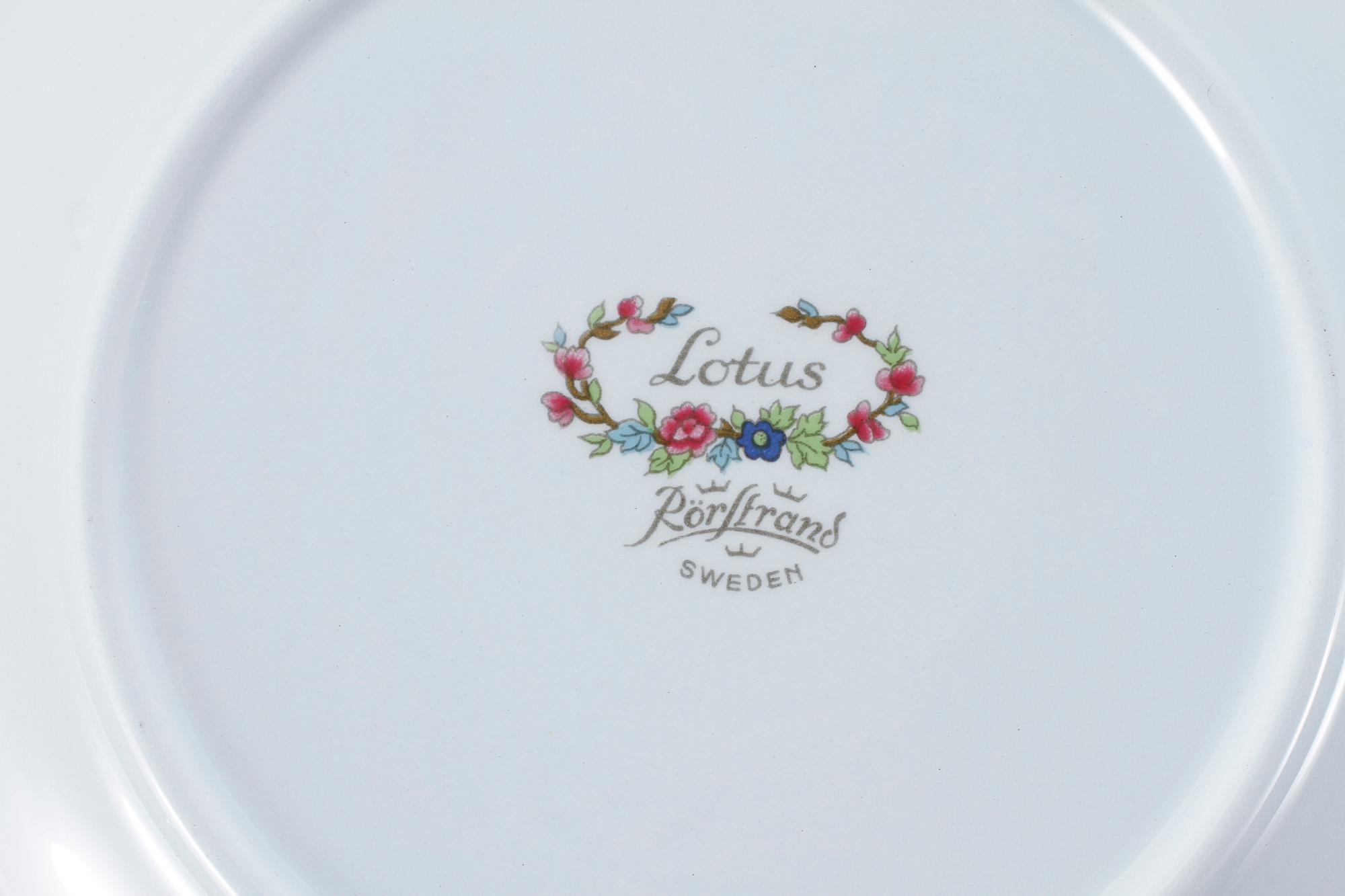 MATSERVIS, 30 delar, porslin, "Lotus", Rörstrand, 1956-1971.