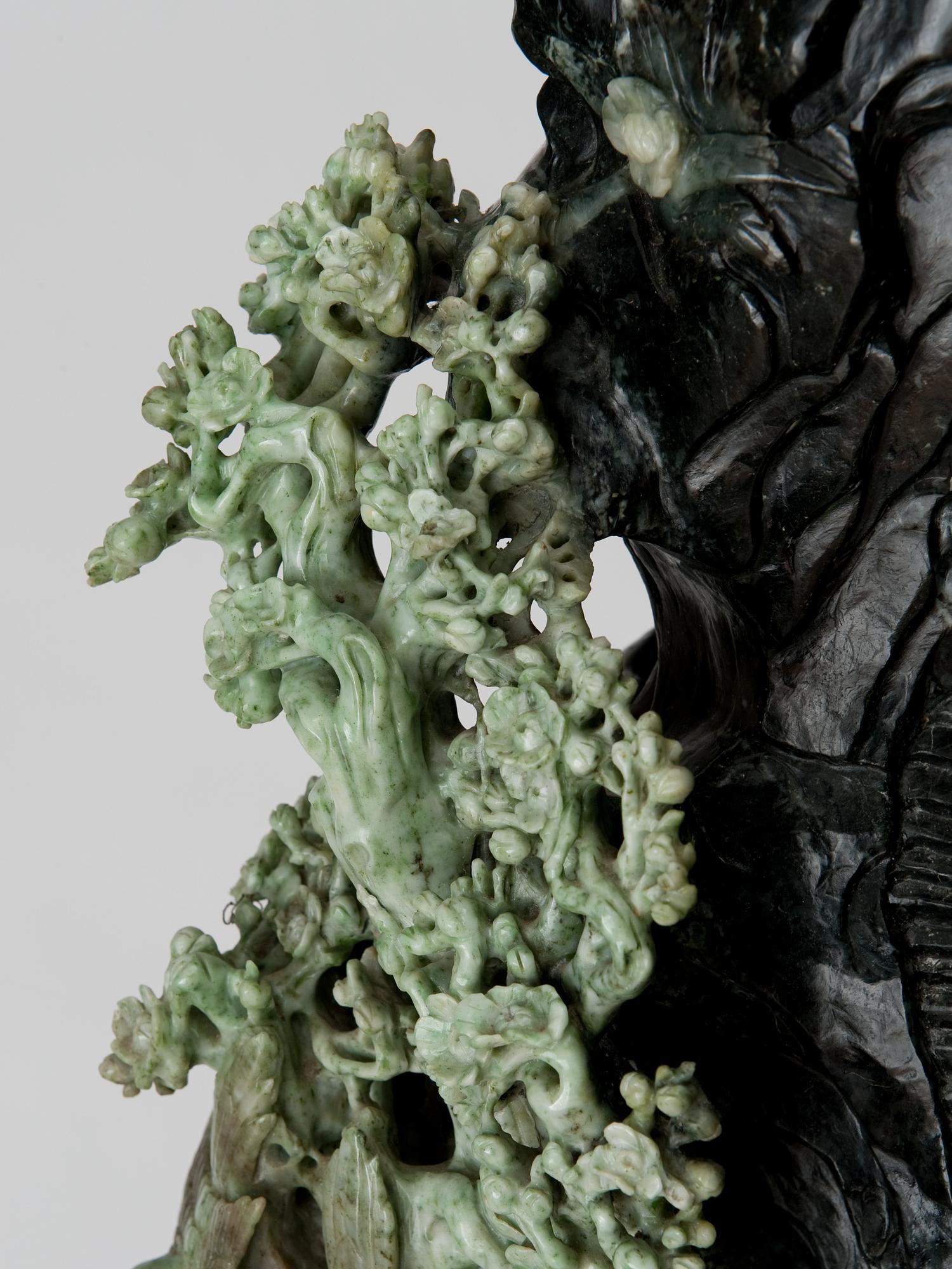 SKULPTUR, jade. Kina, 1900-talets första hälft.