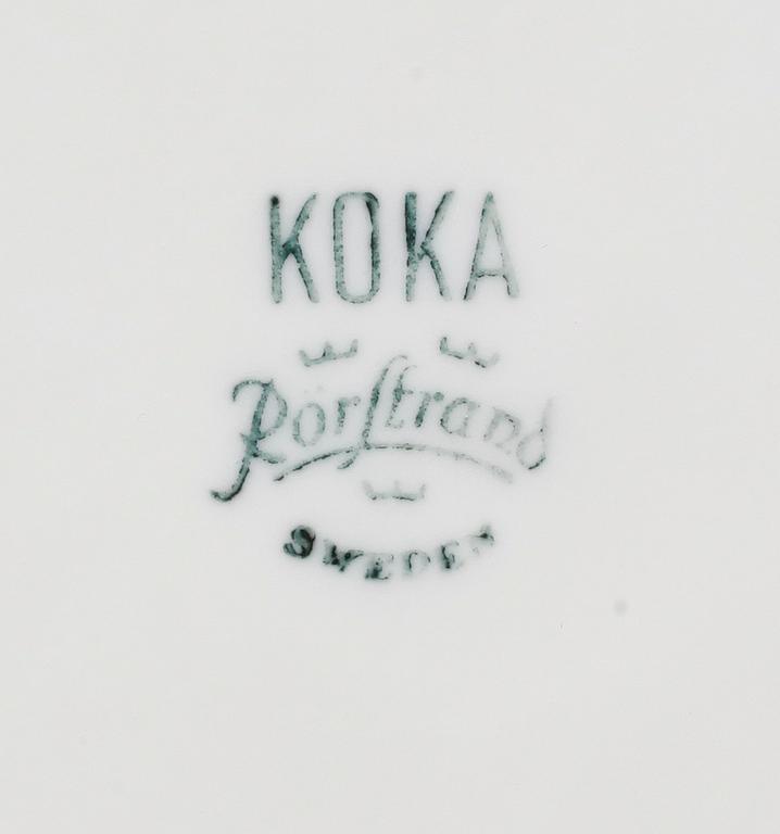 MATSERVIS, 59 delar, porslin, "Koka", Hertha Bengtsson, Rörstrand,