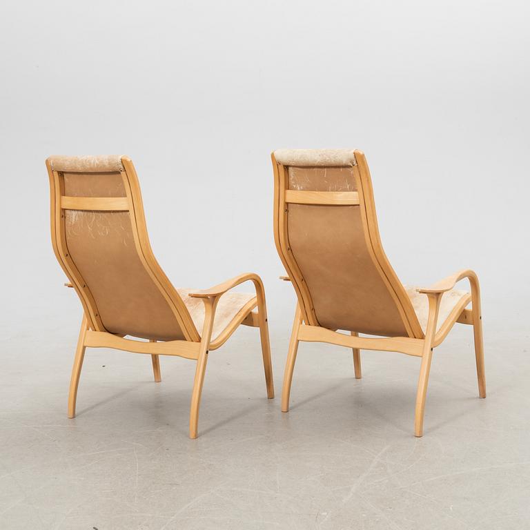 Yngve Ekström, Armchairs 1 pair, "Lamino" for Swedese, late 20th century.