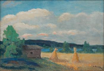 UUNO SOLDAN, öljy kankaalle, signeerattu.