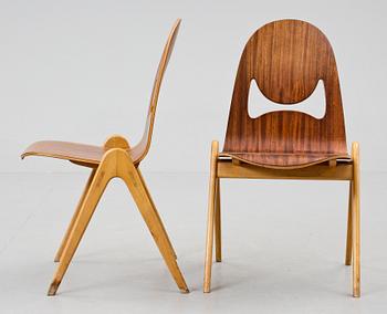 STOLAR, ett par, Knocking Down Chair, Yngve Ekström, 1960-tal.