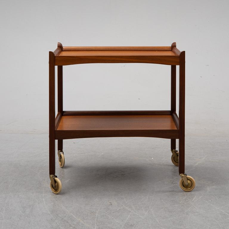 A teak veneered serving trolley, 1950's/1960's.