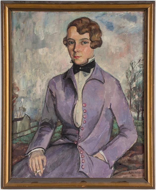 AGDA HOLST, oil on canvas, signed and dated Paris 1927.