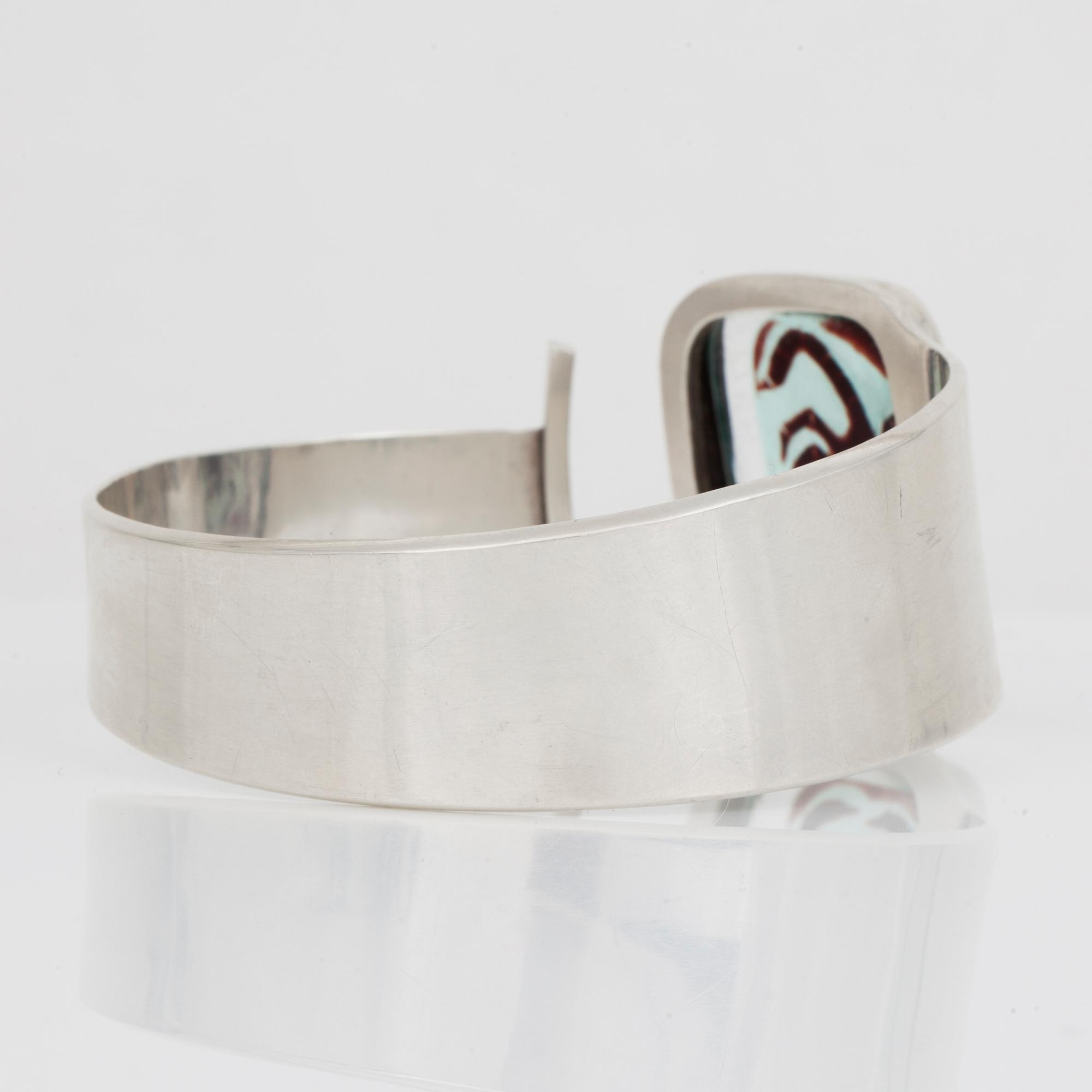 ARMRING, silver, Bengt Liljedahl och Edward Hald, Stockholm 1960. Total vikt  63 gr.