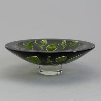 OLLE ALBERIUS, a glass bowl from Orrefors Gallery, signed and dated -88.