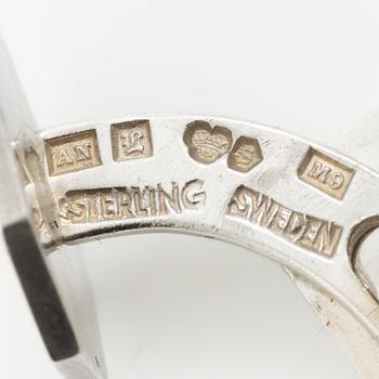 Wiwen Nilsson, a pair of cufflinks, sterling silver, Lund 1962.