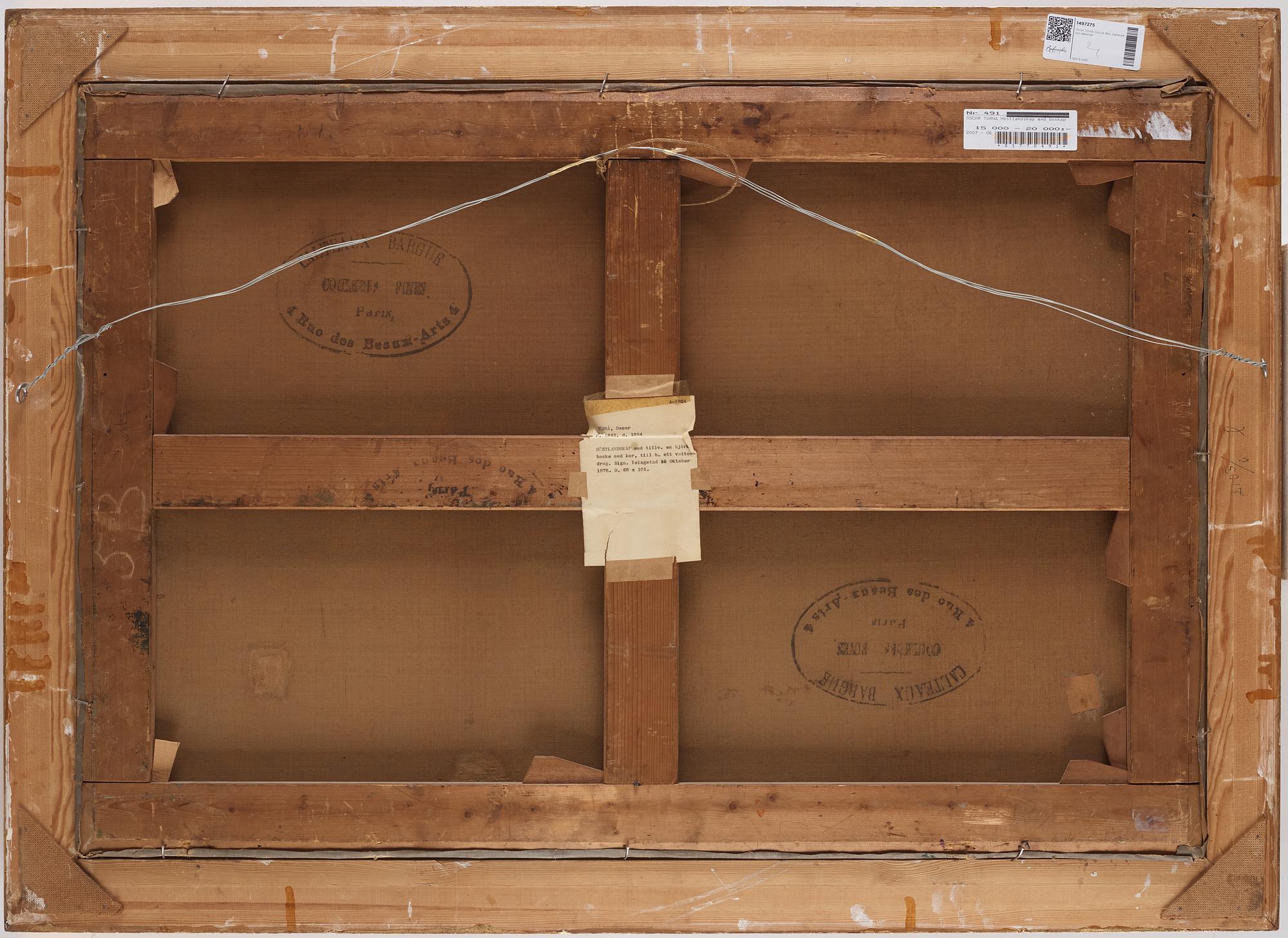 Oscar Törnå, Höstlandskap med boskap.