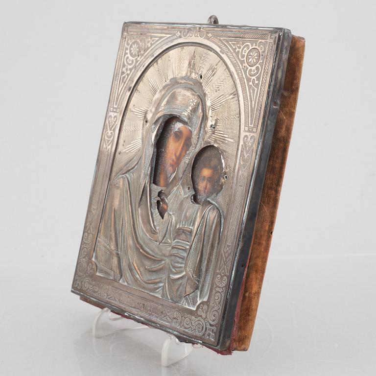 Icon, with a silver oclad, Moscow, Russia 1896.