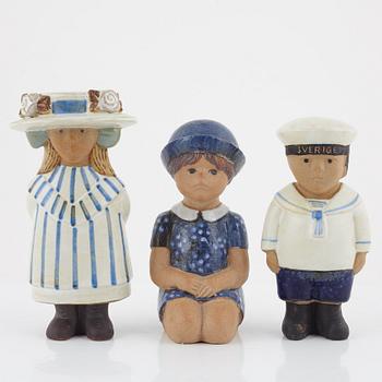 Lisa Larson, figurines, 9 pieces, Gustavsberg, second half of the 20th century.