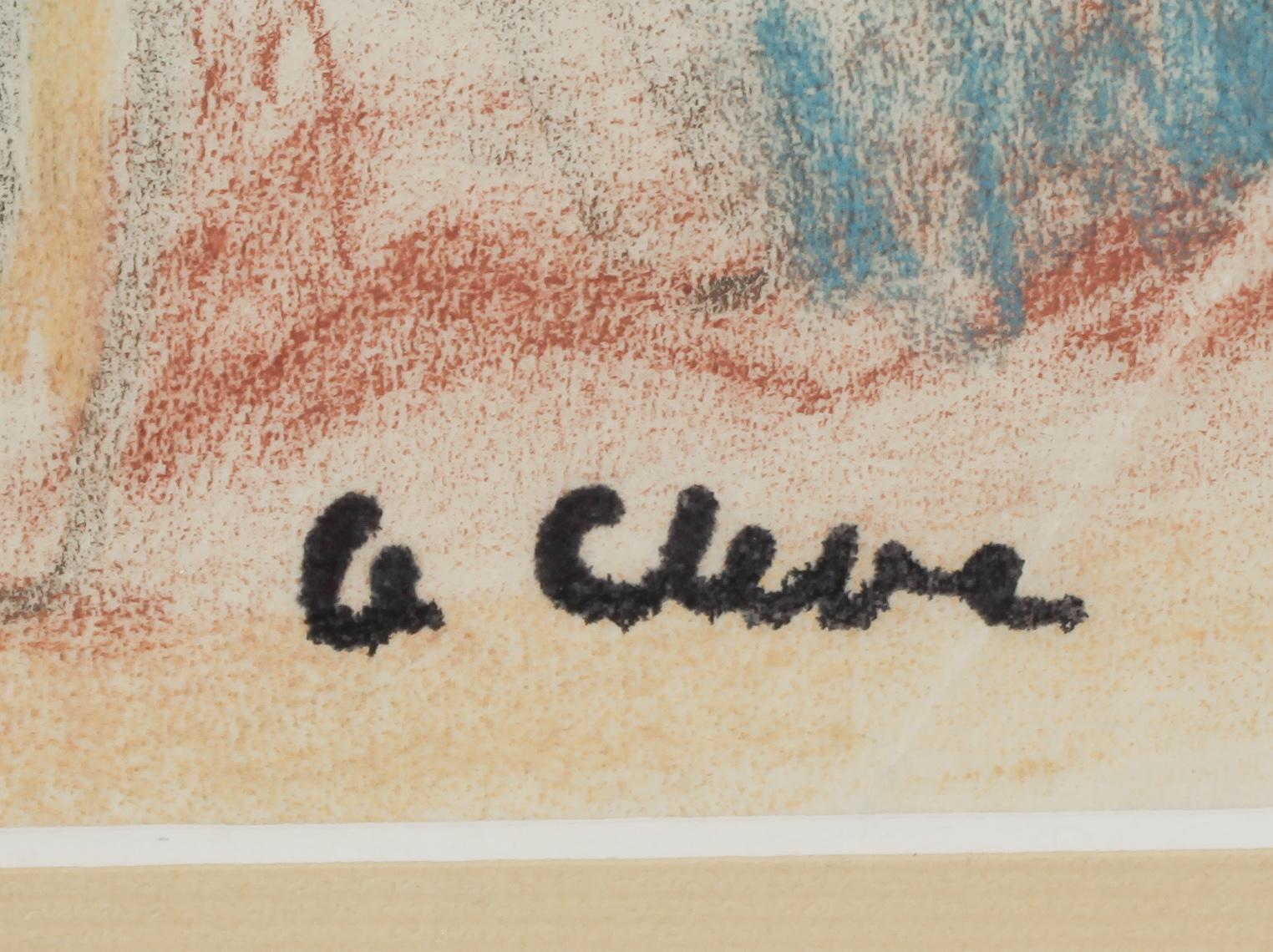 AGNES CLEVE, pastell, signerad.