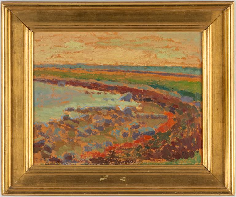 SIMONE DE DARDEL, oil on panel, signed.