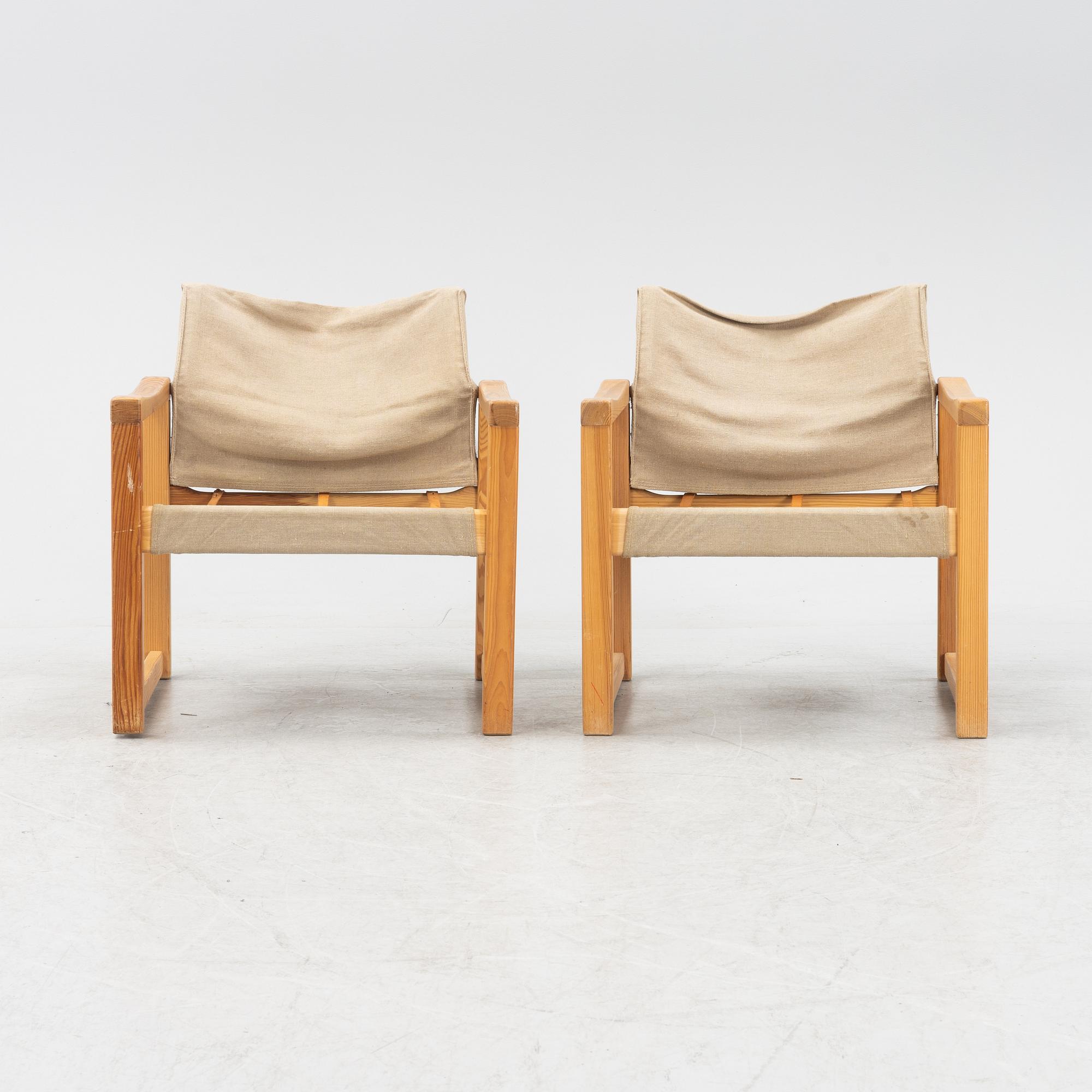 Karin Mobring, fåtöljer, ett par, "Diana", IKEA, 1970-tal.