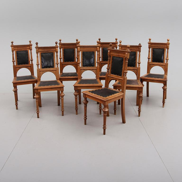 STOLAR, 8 st, nyrenässans, 1800-talets andra hälft.