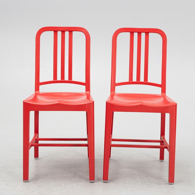 Six '111 Navy Chairs', Emeco & Coca-Cola.