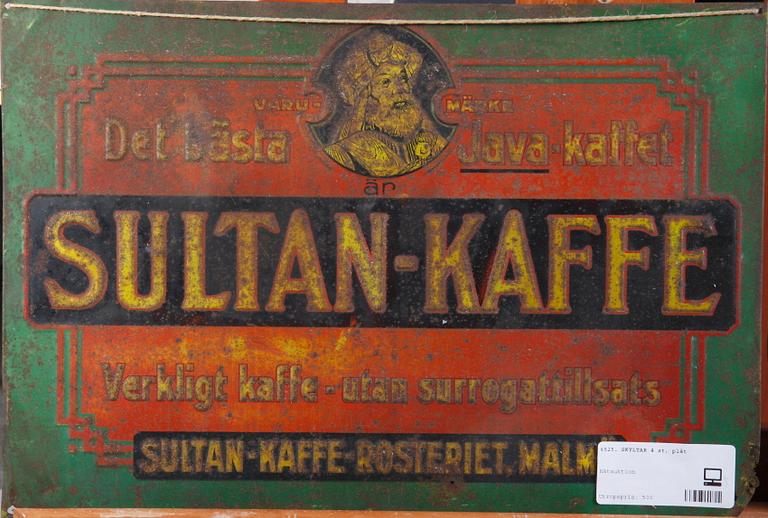 SKYLTAR, 4 st, plåt.