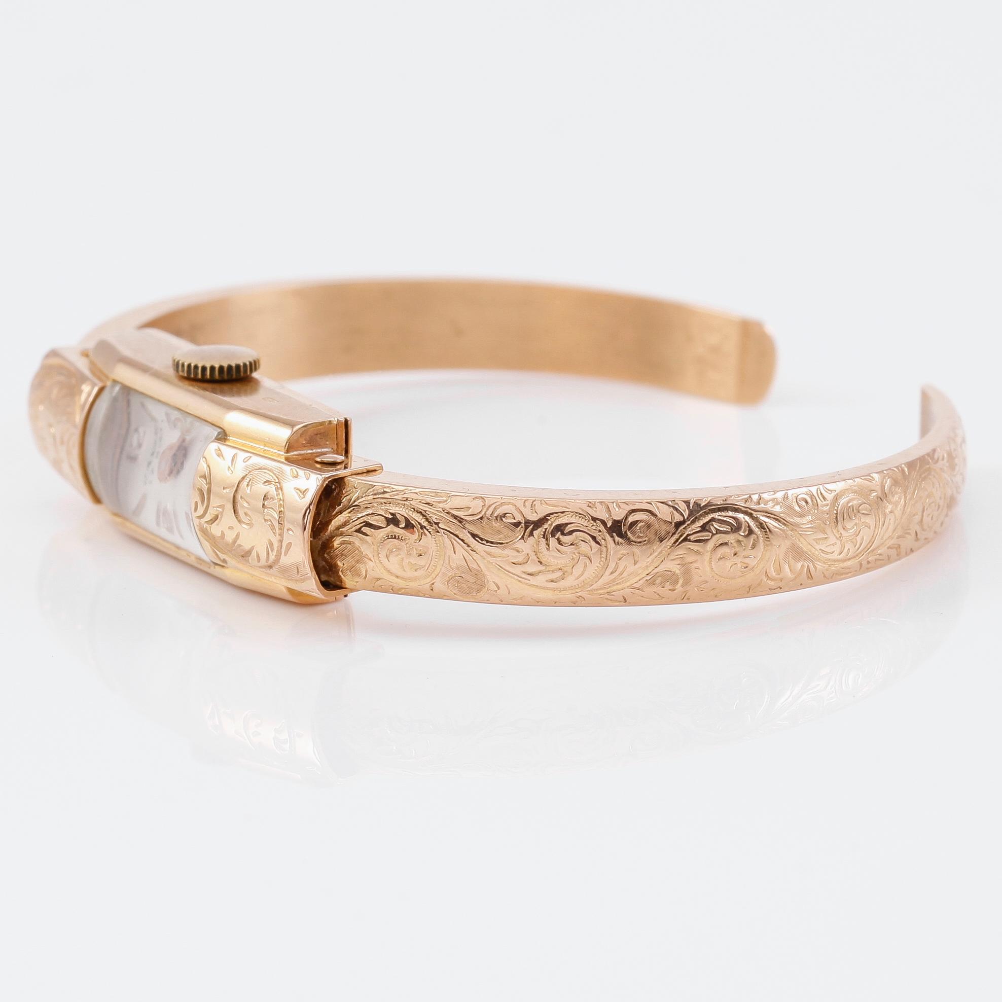 ARMBANDSUR, 18K guld, Candino, total vikt inkl urverk ca 12 g.