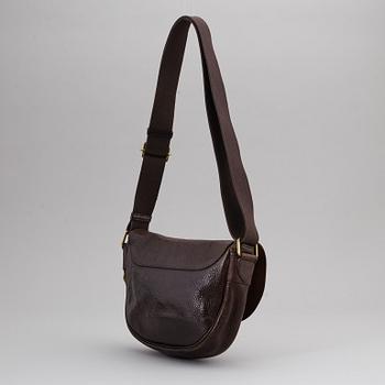 MULBERRY, a brown leather handbag.