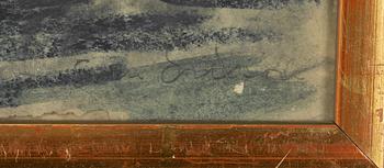 Sven X:et Erixson, mixed media on paper, signed.