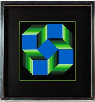 VICTOR VASARELY, silk screen in colours, signed and numbered 178/200 in pencil.