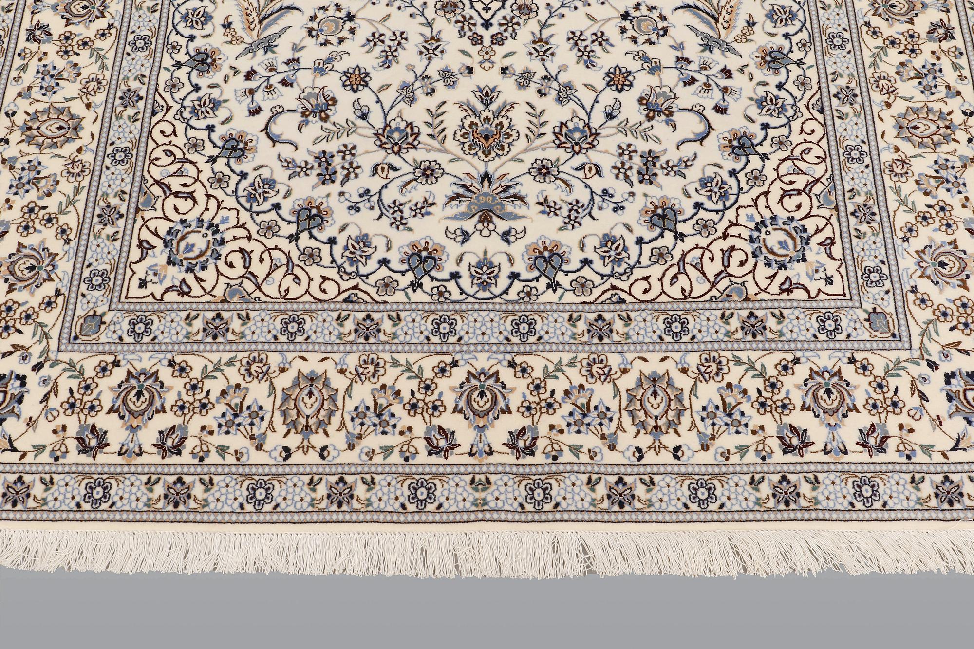 A carpet, Nain part silk s.k 6 LAA, 238 x 148 cm.