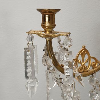 VÄGGLYSTRAR ETT PAR, Oscarianska, 1800-talets slut.