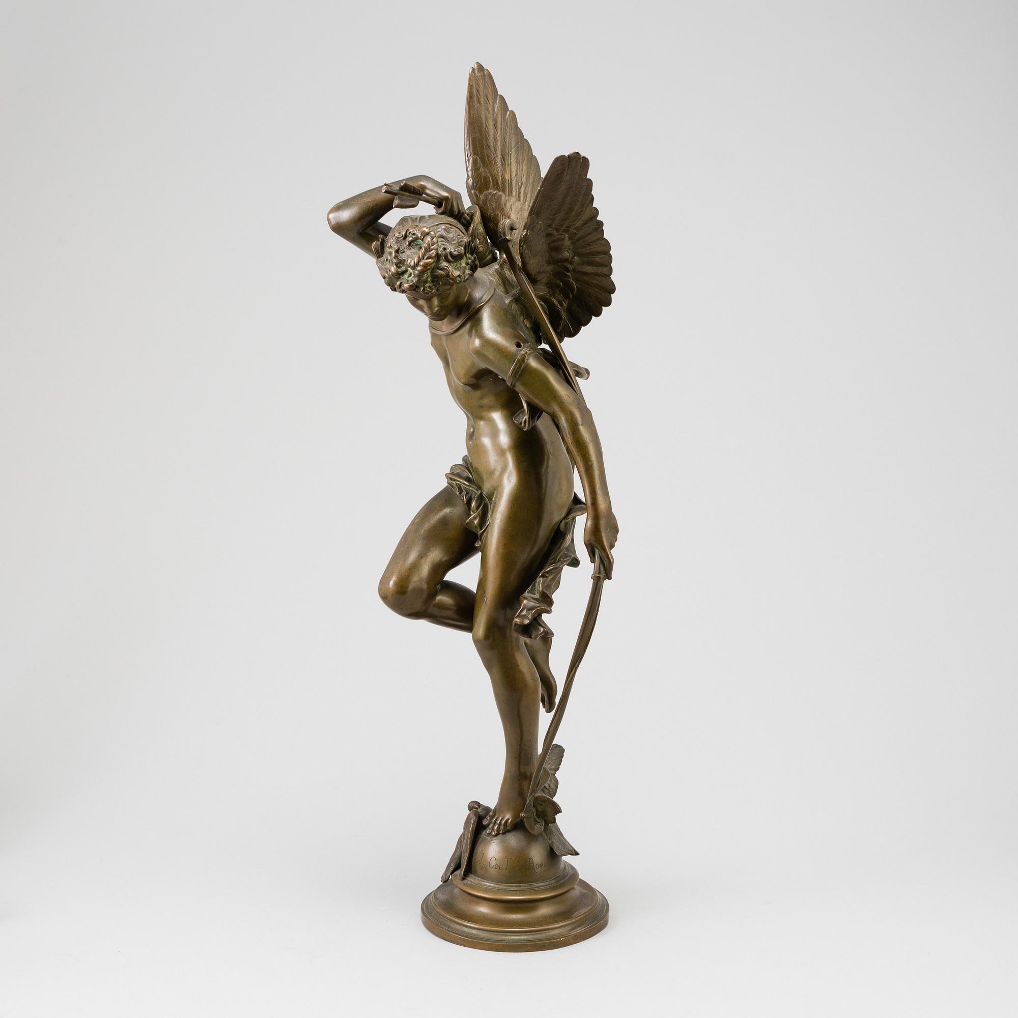 JULES FÉLIX COUTAN, sculpture, bronze, signed "J Coutan Rome" foundry stamp E.COLIN & CIE.PARIS.
