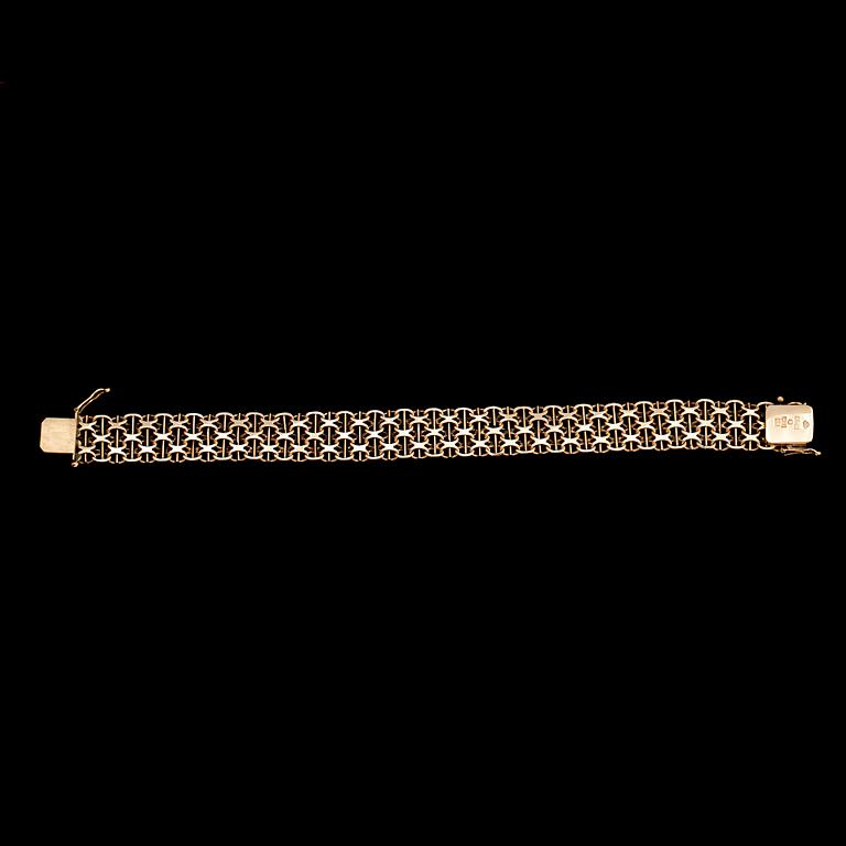 ARMBAND, 18 k guld, svenska stämplar 1966. Vikt ca 20 g.